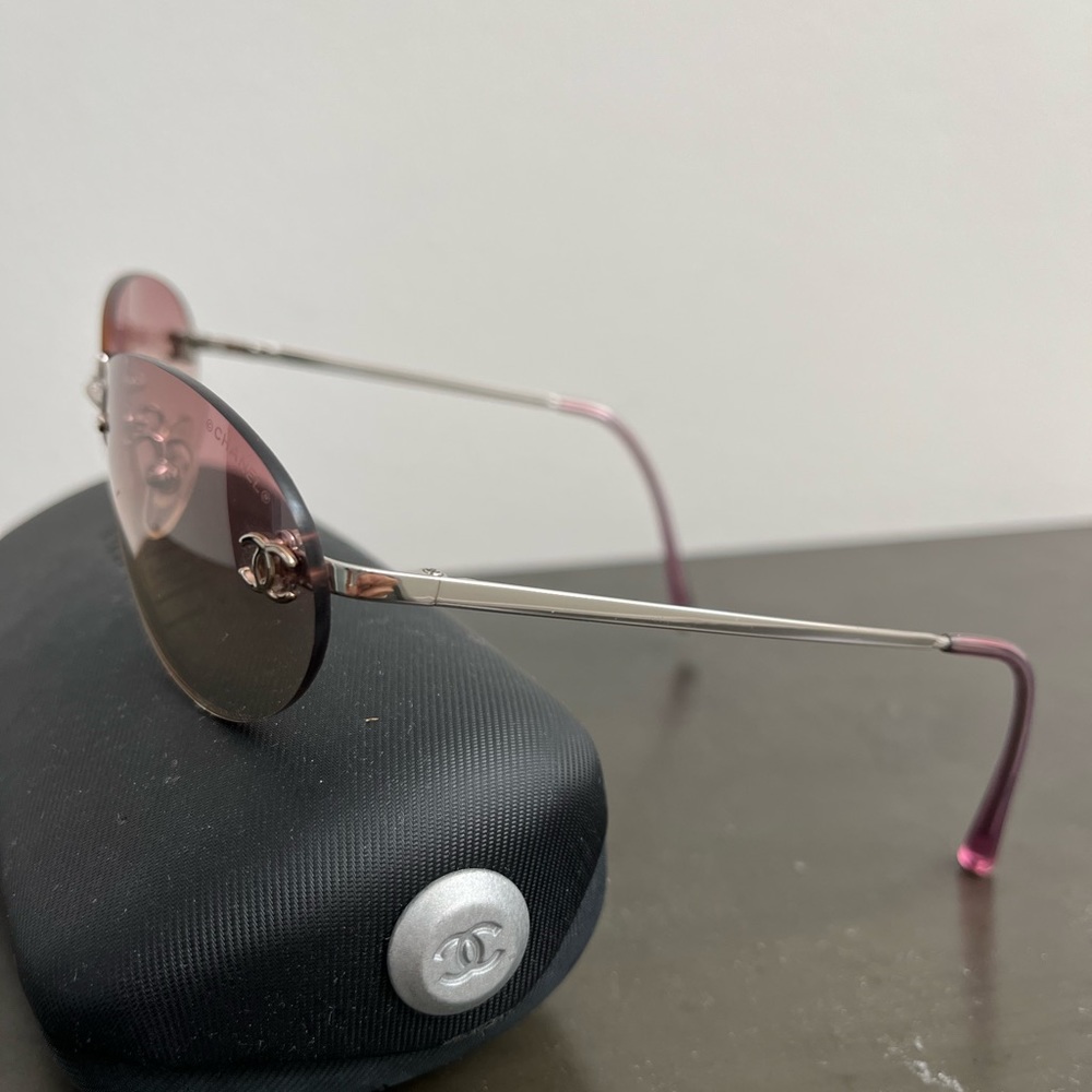 Pink gradient Chanel sunglasses